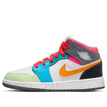 Кроссовки 1 средние Air Jordan, белый
