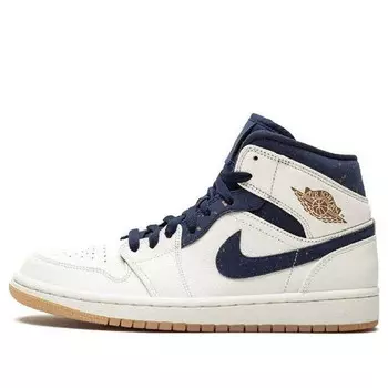Кроссовки 1 средние Air Jordan, белый