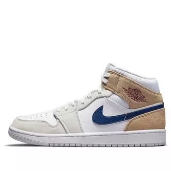 Кроссовки 1 средние Air Jordan, белый