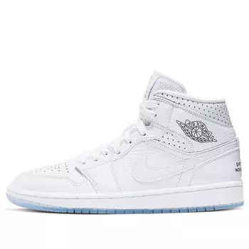 Кроссовки 1 средние Air Jordan, белый