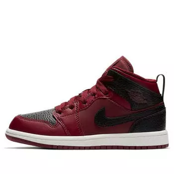 Кроссовки 1 средние Air Jordan, красный