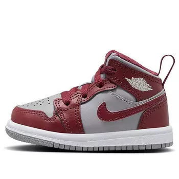 Кроссовки 1 средние Air Jordan, красный