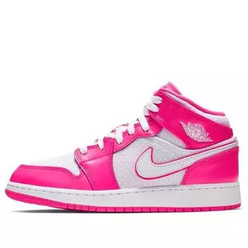Кроссовки 1 средние Air Jordan, розовый