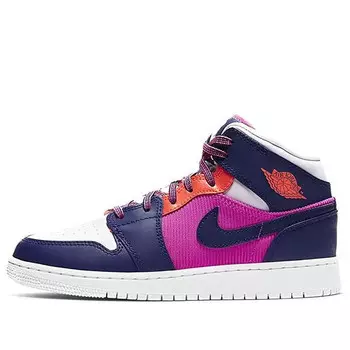Кроссовки 1 средние Air Jordan, розовый