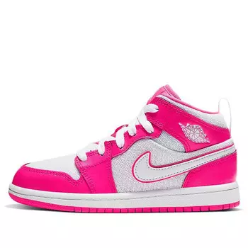 Кроссовки 1 средние Air Jordan, розовый