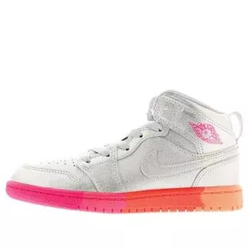 Кроссовки 1 средние Air Jordan, серебряный