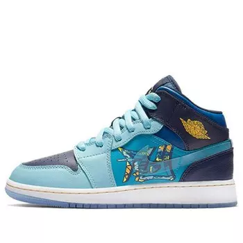 Кроссовки 1 средние Air Jordan, синий
