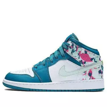 Кроссовки 1 средние Air Jordan, зеленый