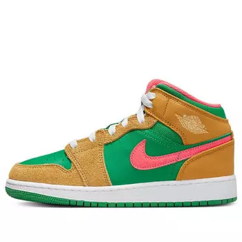 Кроссовки 1 средние Air Jordan, зеленый