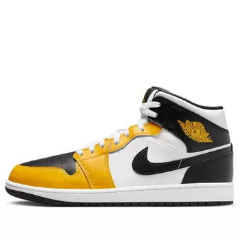 Кроссовки 1 средние Air Jordan, желтый (размер RU 41,5)