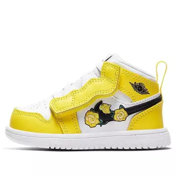 Кроссовки 1 средние альт Air Jordan, желтый