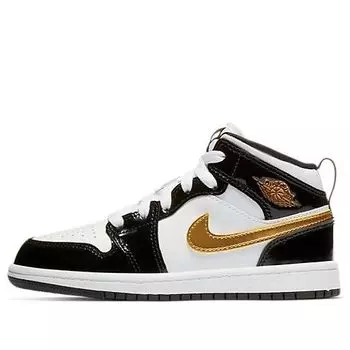 Кроссовки 1 средний патент Air Jordan, черный