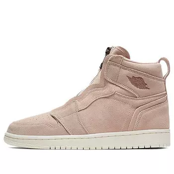 Кроссовки 1 высокая молния Air Jordan, бежевый