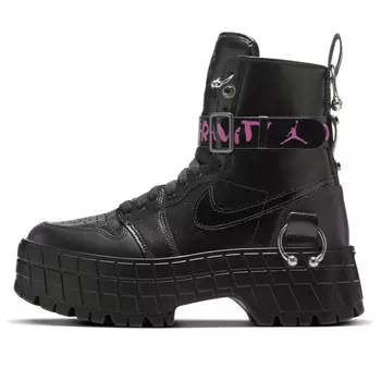 Кроссовки 1 высокие бруклин Air Jordan, черный