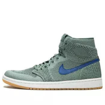 Кроссовки 1 высокие flyknit Air Jordan, зеленый