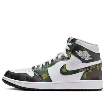 Кроссовки 1 высокие гольфы Air Jordan, зеленый