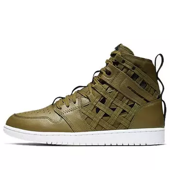 Кроссовки 1 высокие карго Air Jordan, зеленый