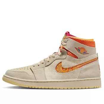 Кроссовки 1 высокие zoom комфорт Air Jordan, бежевый