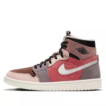 Кроссовки 1 высокие зум Air Jordan, оранжевый