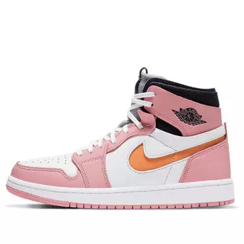 Кроссовки 1 высокие зум Air Jordan, розовый