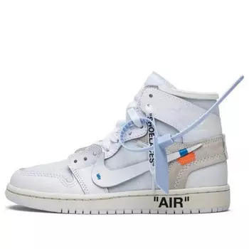 Кроссовки 1 x Off White Retro High OG Air Jordan, белый