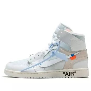 Кроссовки 1 x Off White Retro High OG Air Jordan, белый