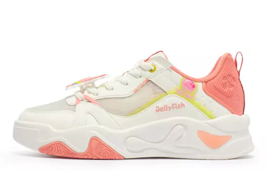 Кроссовки 361° Jincheng Skateboarding Shoes Women's Low-top Feather White / Starfish Pink, розовый