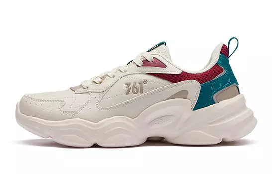 Кроссовки 361° Lifestyle Shoes Men Low-top Beige/Red, бежевый/красный