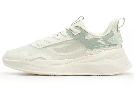 Кроссовки 361° Lifestyle Shoes Women's Low-top Feather White/light Smoky Green, зеленый