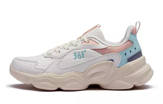 Кроссовки 361° Lifestyle Shoes Women's Low-top Feather White/soft Pink, цвет Feather white/soft pink