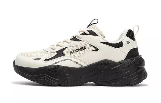 Кроссовки 361° Ode Lifestyle Shoes Women's Low-top Oat Milk/obsidian Black, черный