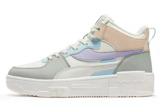 Кроссовки 361° Skateboarding Shoes Women's Mid-top Feathers White/thin Grey-green, зеленый