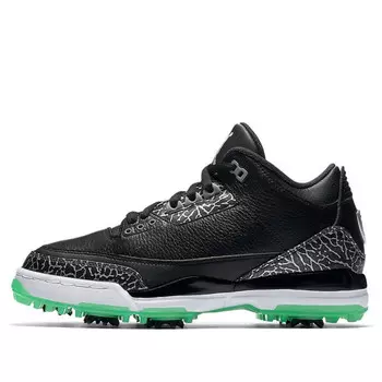 Кроссовки 3 retro golf 'black green glow' Air Jordan, черный