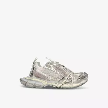 Кроссовки 3xl из сетчатой ткани с тиснением логотипа Balenciaga, бежевый