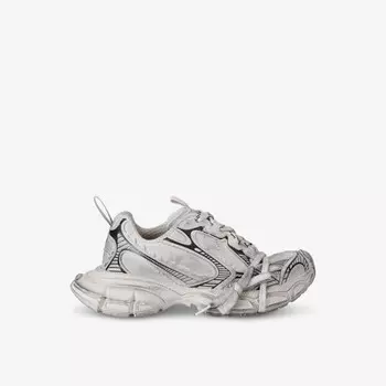 Кроссовки 3Xl с кожаными вставками и низким верхом Balenciaga, бежевый