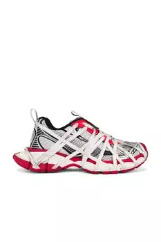 Кроссовки 3xl с кружевом Extreme Balenciaga, серый/красный/черный/белый