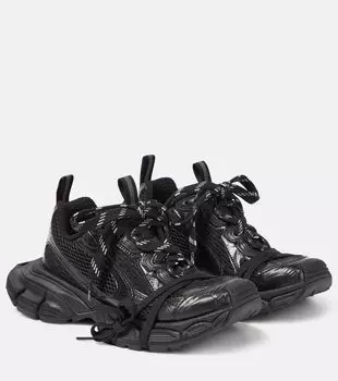 Кроссовки 3xl с сеткой Balenciaga, черный