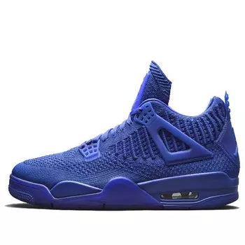 Кроссовки 4 flyknit 'hyper royal' Air Jordan, синий