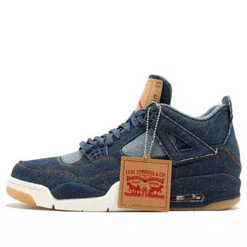 Кроссовки 4 retro x levidenim' Air Jordan, синий