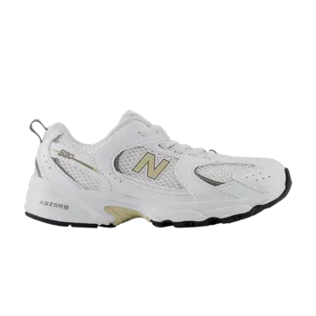 Кроссовки 530 Bungee Lace Little Kid Wide 'White Khaki', белый