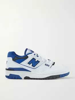 Кроссовки 550 из каучука и кожи с сетчатой отделкой New Balance, белый