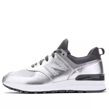 Кроссовки 574 б серебряные New Balance, серебряный