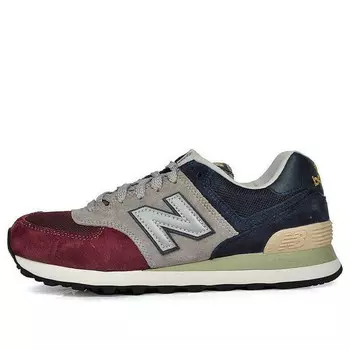 Кроссовки 574 red/grey/blue New Balance, серый
