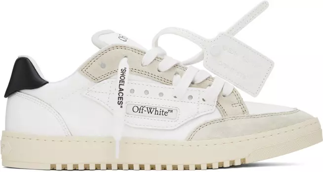 Кроссовки 5.0 белого и серого цвета Off-White