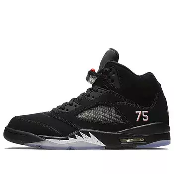Кроссовки 5 псж 75 логотип Air Jordan, черный