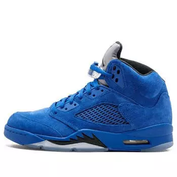 Кроссовки 5 retro 'blue suede' Air Jordan, синий