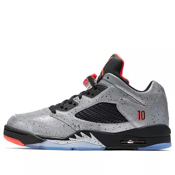 Кроссовки 5 ретро низкие Air Jordan, серебряный