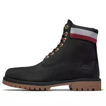 Кроссовки 6 inch heritage cupsole boot 'black nubuck with red' Timberland, черный