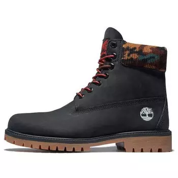 Кроссовки 6 inch premium boot 'black nubuck with camouflage collar' Timberland, черный