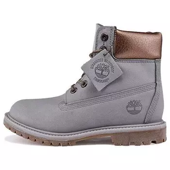Кроссовки 6-inch premium waterproof boots 'steeple grey waterbuck gunmetal metallic collar' Timberland, серый